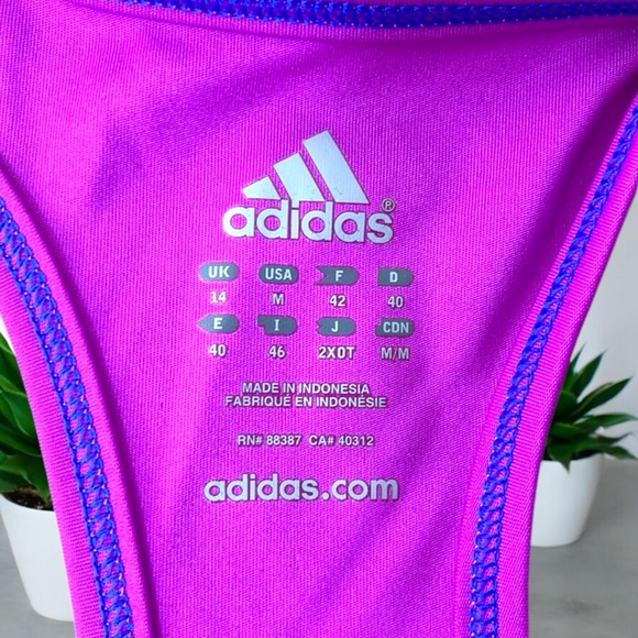 adidas Sequencials Dark Pink Fitted Tank with Side Zip Pocket - Picture 15 of 16